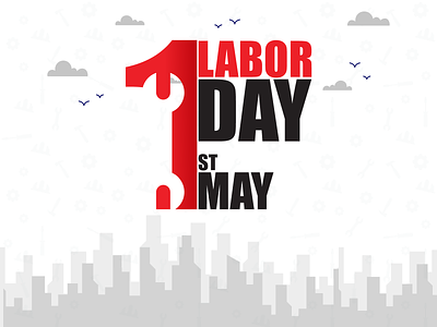 Happy Labor Day branding clean design identity illustration mobile typography ui ux vector web