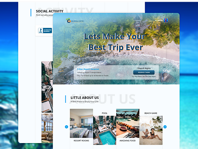 Web Design | Travel Website | Landing Page Design branding design illustration travellife ui ux vector