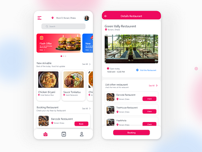 Mobile App Design | Food App | Booking App | App Design app branding design identity illustration mobileappenterprise ui ux vector