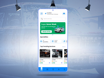 CarWash App | App Design | Mobile App Design animation app app design apps branding car design graphic design identity illustration mobile rental ui ux vector wash