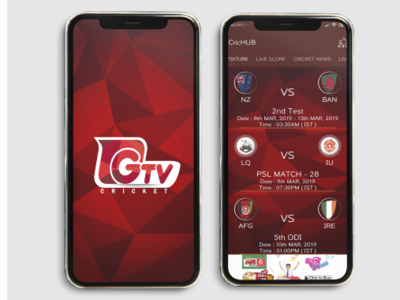 Gtv Cricket App app branding design illustration mobile ui