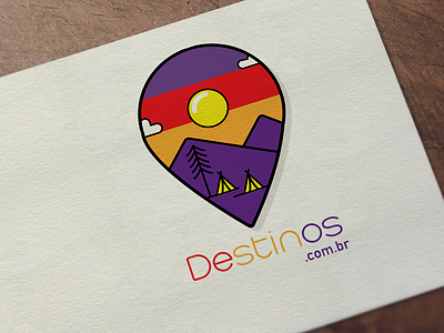 Destinos logo branding design identity illustration logo vector