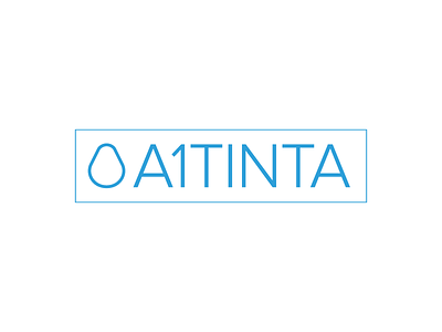 A 1 TINTA blue brand design logo minimalist