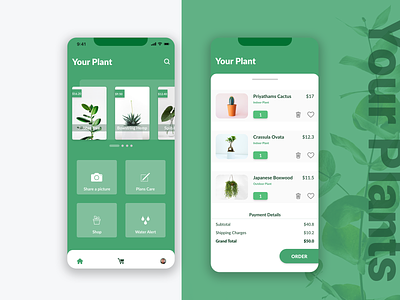 Your Plants app brand branding clean design eco friendly enviroment green icon ios logo minimal mobile mobile app mobile design mobile ui plant tree ui ux