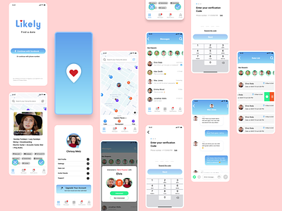 Likely- find a date app brand chat clean dating dribbble icon logo minimal mobile mobile design network profile ui ux