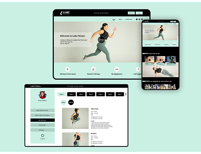 Lubz Fitness- Website brand branding fitness fitness logo girl logo minimal personal responsive trainer ui ux website