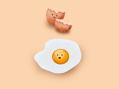 Morning Fun artwork breakfast clean design egg flat icon illustration kawaii logo minimal morning procreate ui