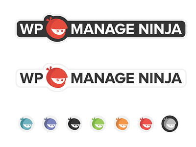 WP Manage Ninja Logo branding design illustration logo ninja typography wordpress wpmanageninja