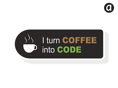 TURN COFFEE INTO CODE branding design illustration logo ninja typography ui vector wordpress wpmanageninja