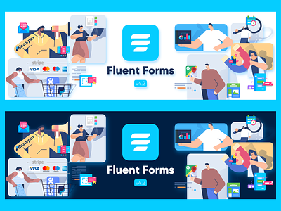 Fluent Forms Version 4.2 coming soon branding design illustration ninja ui ux vector wordpress wpmanageninja