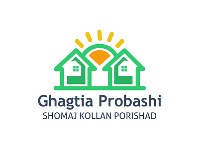 Ghagtia Probashi Somaj Kollan Porishod Official Logo branding design illustration logo ui