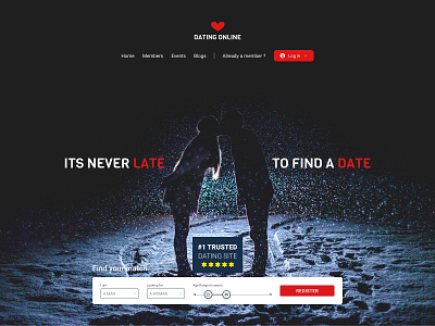 Dating Online Concept 2 design typography ui ux webdesign