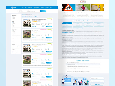 School Search Result Page UI branding colleges design life school school search search study ui uiux ux webdesign website