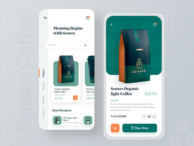 Sanses | Coffee product app design