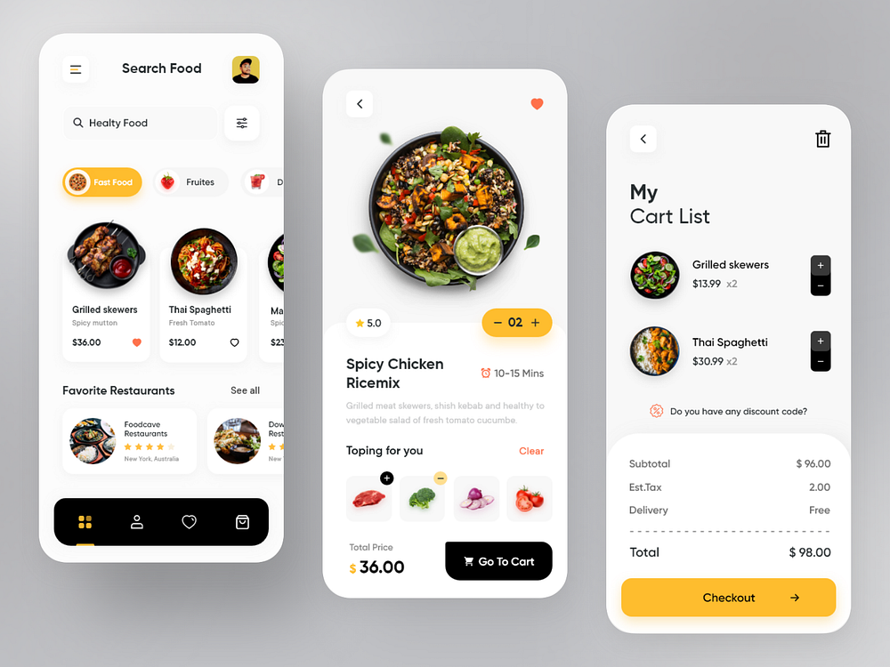 Food Delivery - Mobile App 🍔🍕 by Rafsan Sam on Dribbble