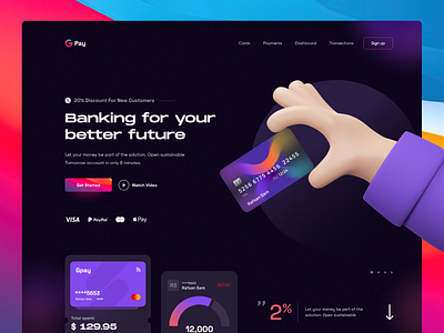 GPay Cards - Landing page Concept 💳 website
