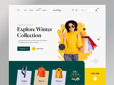 Fashion Landing Page apparel clothing clothing brand clothing company clothing line ecommerce fashion fashionblogger homepage landing page mockup online shop outfits photography style ui ux web design webdesign website