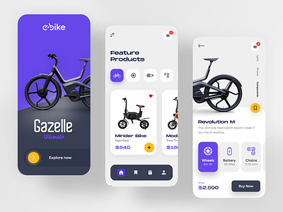 Electric Bicycle Store App app bicycle bike bike ride car app clean design cycle store dribbble ecommerce electric bicycle mobile app product app rental rentbike riding shop page store uidesign uiux uxdesign
