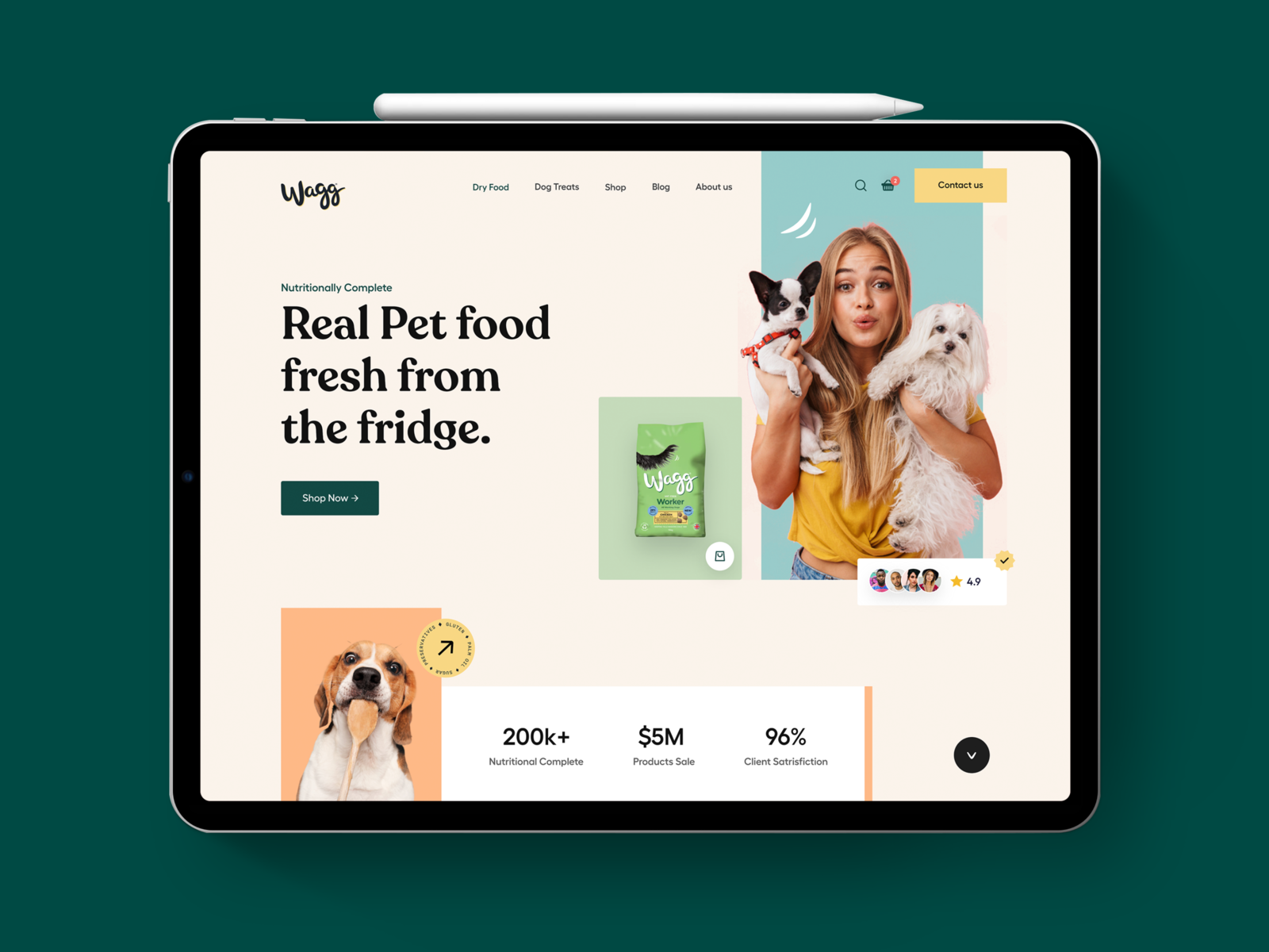 Pet Food Products site by Rafsan Sam on Dribbble