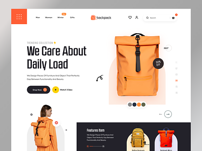 Bag Shop Website - Web Header
