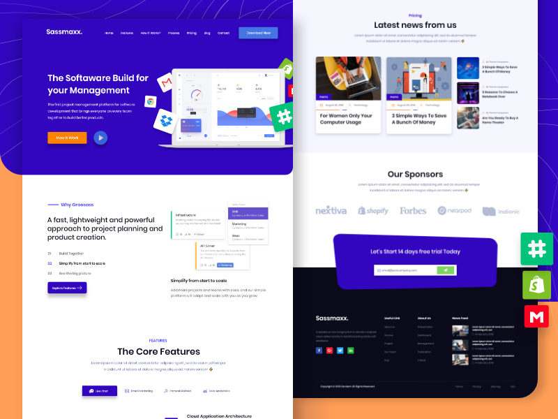 SassMaxx Sass Product Landing Page by Rafsan Sam on Dribbble