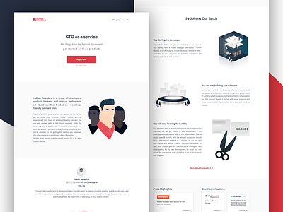 Hidden Founders - Landing Page fresh homepage landing minimal product site website