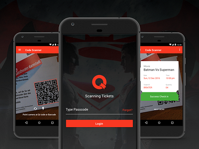 Tickets Scanner App android app mobile product quicktix scanner tickets ui ux