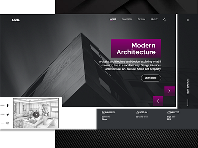 Modern Architecture adobexd app architechture building concept concept app design desktop app ui uidaily uidesigner uxdesign