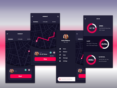 Fitness app design