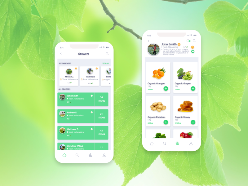 Organic food App by Ravinder Kumar on Dribbble