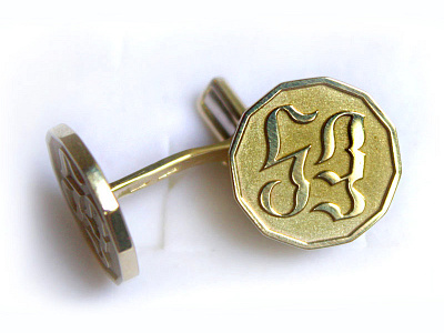 Gold cufflinks