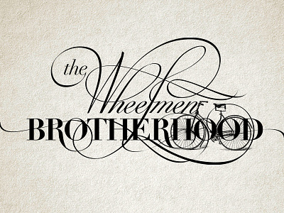 The wheelmen brotherhood calligraphy lettering logo logotype