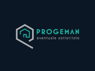 Progeman Logo construction geomety hexagon home house