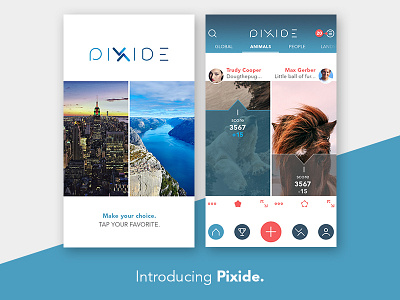 Pixide android app appdesign couple interface ios iphone match photography selfie ui ux