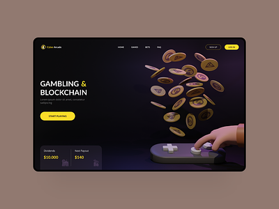 CyberArcade blender blockchain gambling