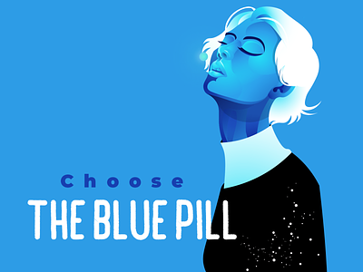 The blue pill blue branding design dribbble fashion fashion illustration flat gucci illustration typography vector