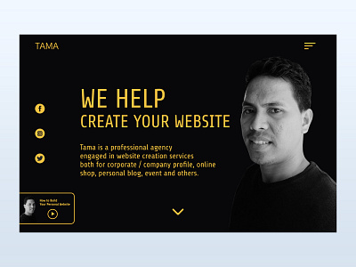 Tama Landing page artwork branding design digital art logo typography ui ux web website