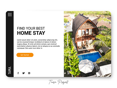 Home Stay design landingpage typography ui ux web