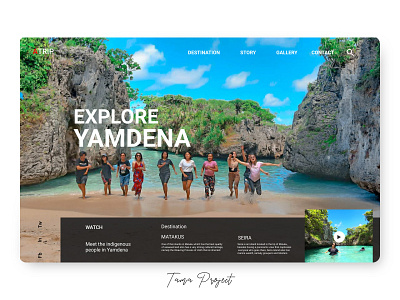 Landingpage - Explore Yamdena branding design digital art landingpage typography ui ux web webdesign website