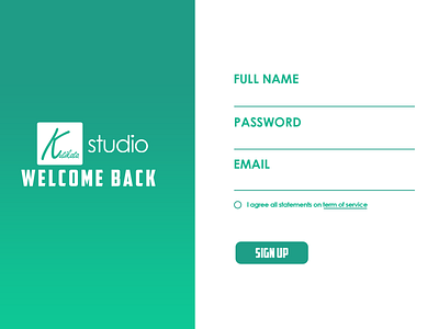UI Design Sign Up Kutikata Studio