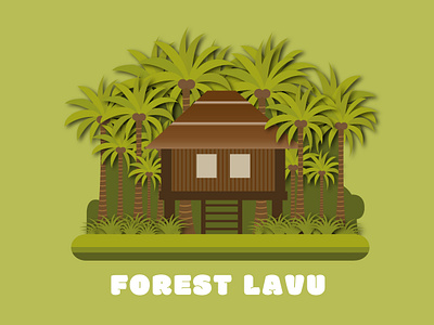 Forest Lavu design flat illustration logo minimal typography ui vector