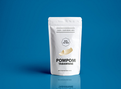 Pompom Pouch branding design minimal product design typography user interface design