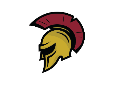 Warrior Head basketball helmet logo mascot spartan warrior