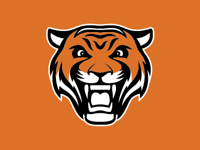 Tiger Mascot fierce illustrator mascot orange tiger vector