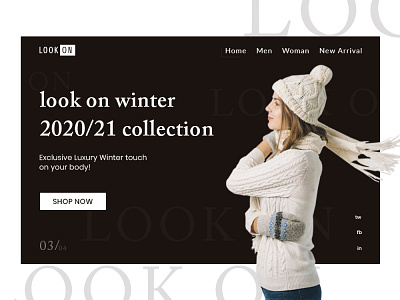 Banner winter collection branding clean design design logo typography ux web website