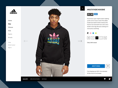 Adidas Ecommerce Site #DesignThrowbackChallenge