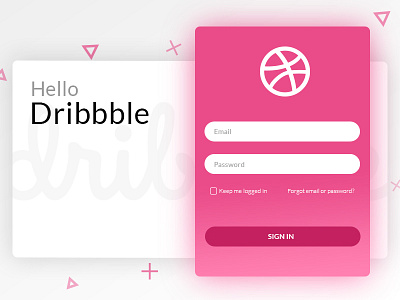 Hello Dribbble debut dribbble first shot login screen thanks ui