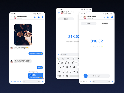 Facebook Messenger Pay Concpt