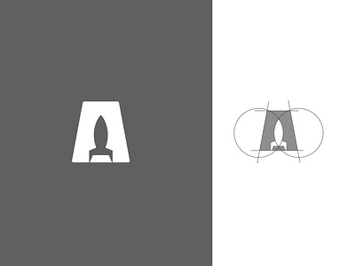 A Space 1 design flat illustration logo vector