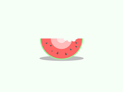 Semangka or watermelon branding design flat icon illustration logo vector